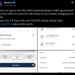 App on Play Store Impersonates an Indian Government App - X Post