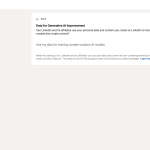 Data for Generative AI Improvement Toggle Option
