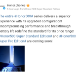 Honor 500 Series - Coming Soon (Weibo Post)