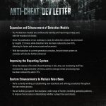 Latest Anti-Cheat Dev Letter for Updates