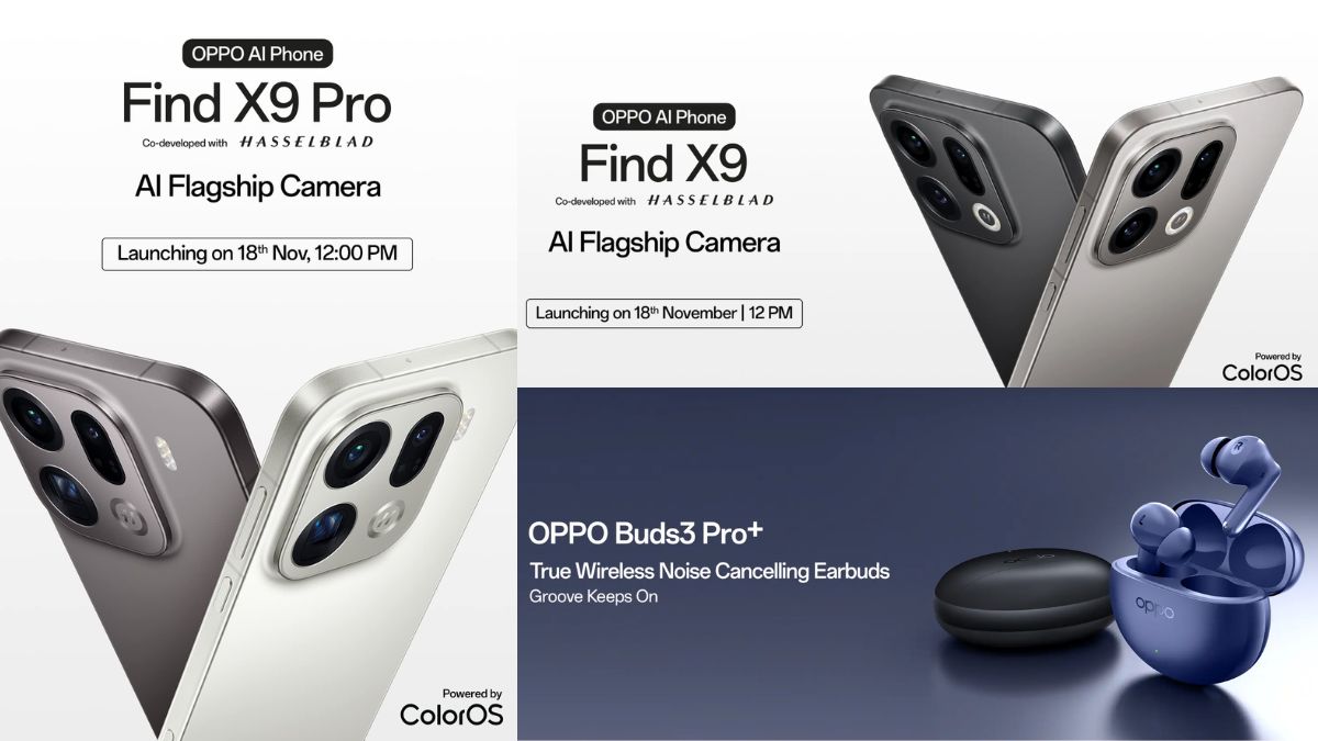 OPPO Find X9, OPPO Find X9 Pro, OPPO Buds3 Pro+ Launching on 18th November 2025 in India - Feature Image