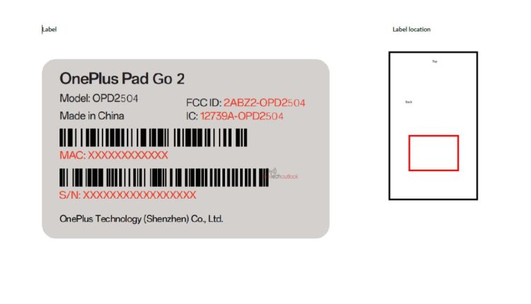 OnePlus Pad Go 2 (OPD2504) - FCC Certification (3)
