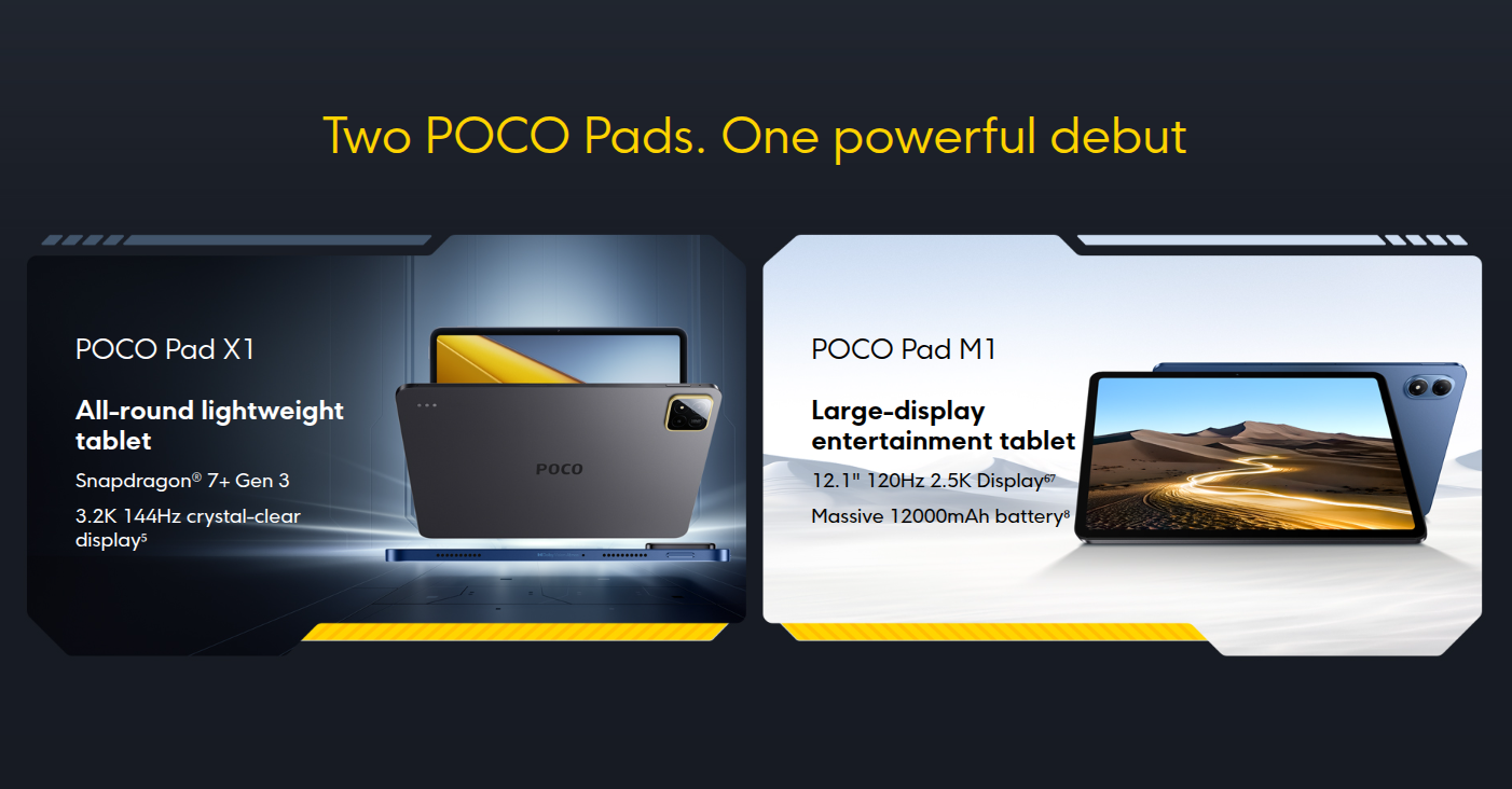 POCO Pad M1 and POCO Pad X1