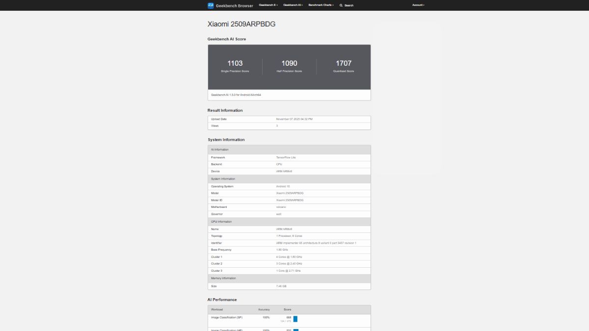 Poco Pad M1 spotted on Geekbench