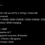 Realme 16 Pro - Key Specs