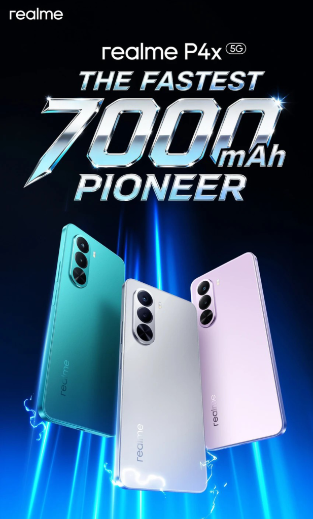 Realme P4x 5G - 7000 mAh Battery
