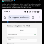 Samsung Galaxy Book 6 Pro (PAMB) Another Variant - Geekbench Listing (X Post)