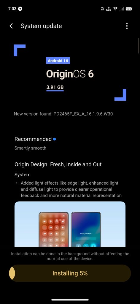 Vivo X200 FE - OriginOS 6 Update