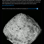 Bennu Samples Collected by OSIRIS-REx Spacecraft of NASA Show Presence of Sugars Essential for Life (X Post 1)