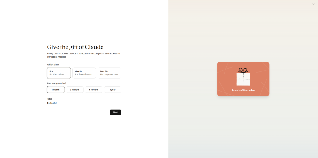 Give the Gift of Claude - Listing