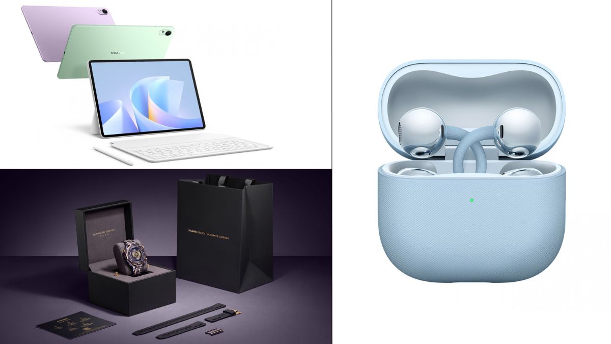 Huawei MatePad 11.5 S, Huawei Watch Ultimate Design Royal Gold, Huawei FreeClip 2 - Feature Image