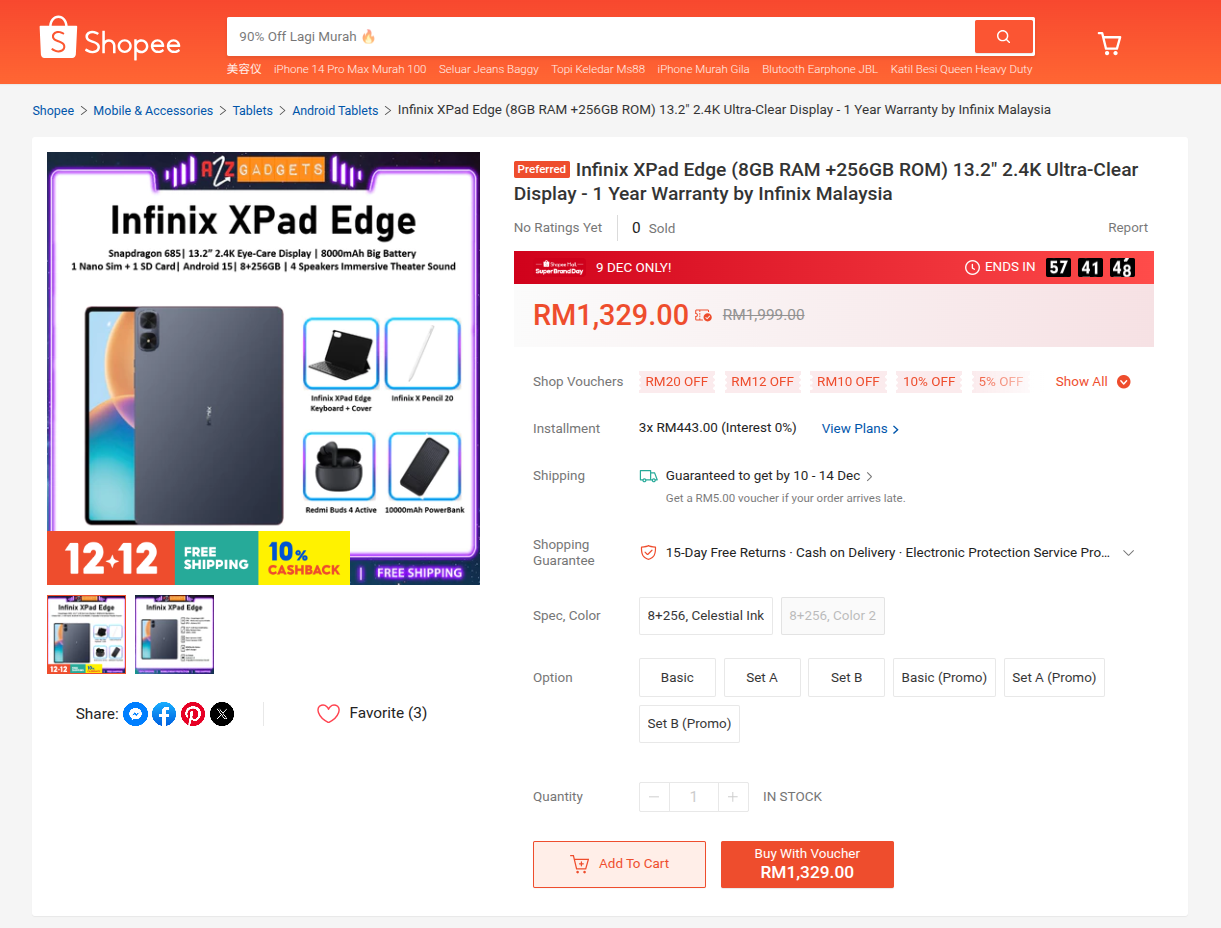 Infinix XPad Edge - Shopee Listing