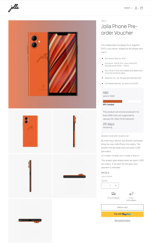 Jolla Phone - Product Page