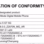 Nubia Neo 5 GT 5G (Z2570N) - Declaration of Conformity
