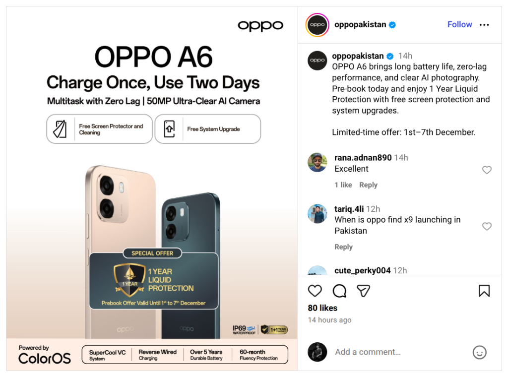 OPPO A6 - Launched in Pakistan