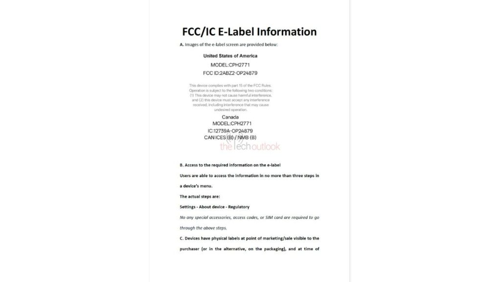 OnePlus 15R (CPH2771) - FCC Certification (2)