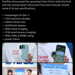 OnePlus Turbo 6 - Details Revealed (X Post)