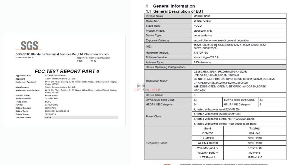 POCO M8 Pro (2510EPC8BG) - FCC Listing (1)