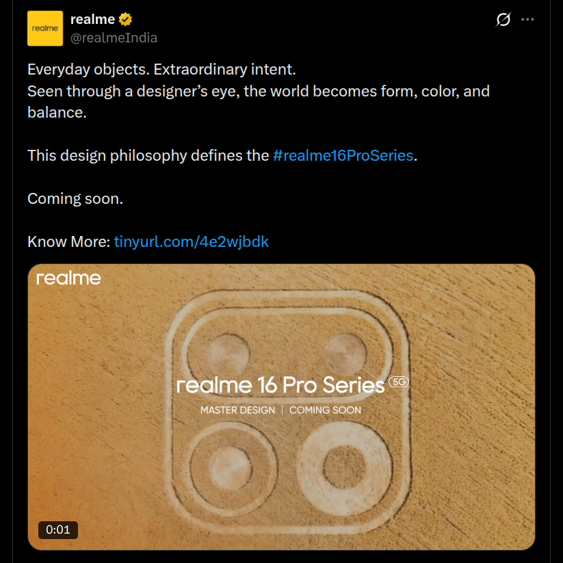 Realme 16 Pro Series 5G - X Post