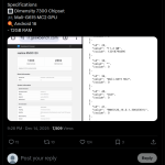 Realme 16 Pro Series Smartphone (RMX5120) - Geekbench Listing (X Post)