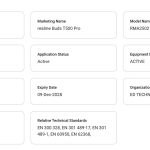 Realme Buds T500 Pro - TDRA Certification