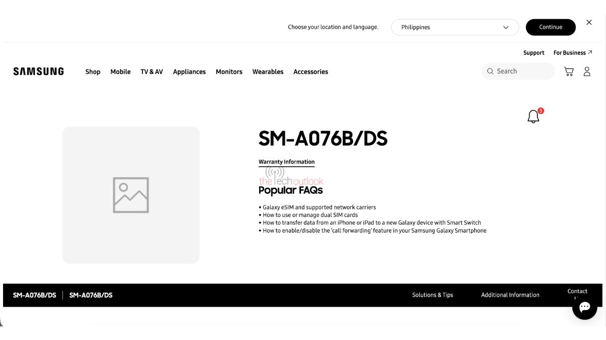 Samsung Galaxy A07 5G - Philippines Support Page