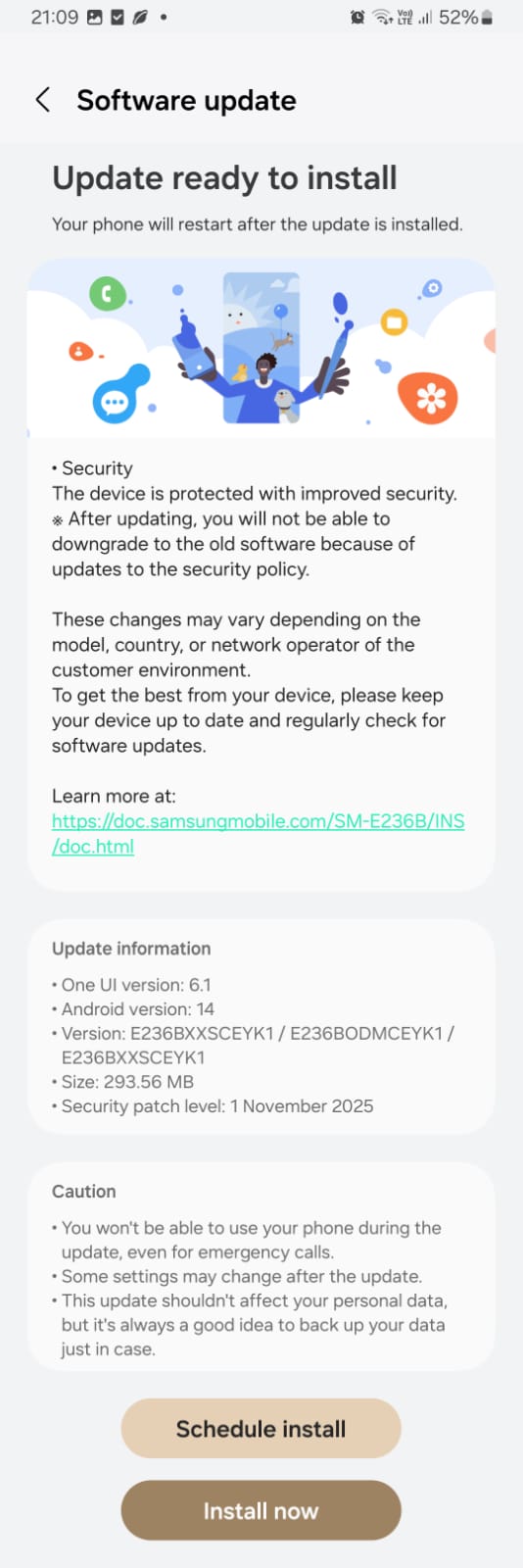 Samsung Galaxy F23 5G - Software Update