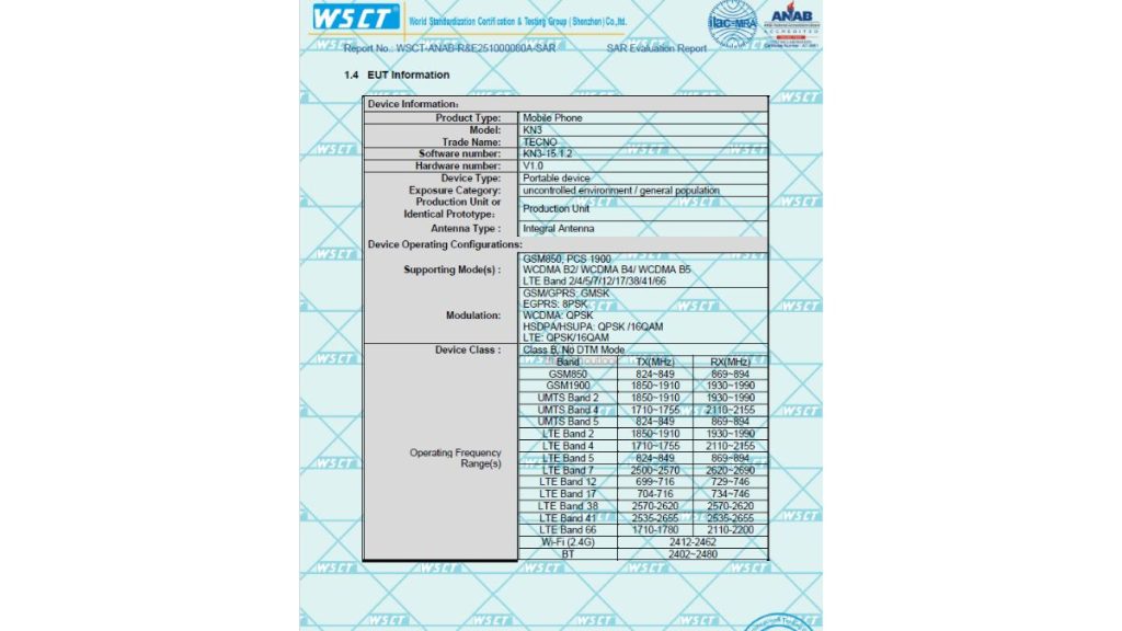 Tecno Pop 20 aka Tecno Pop X aka Tecno Spark Go 3 spotted on FCC Network and software version