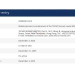 Tecno Spark 50 Pro (KN5n) - EEC Certification