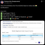 Vivo V70 (V2538) and Vivo T5x (V2545) - BIS Certification (X Post)