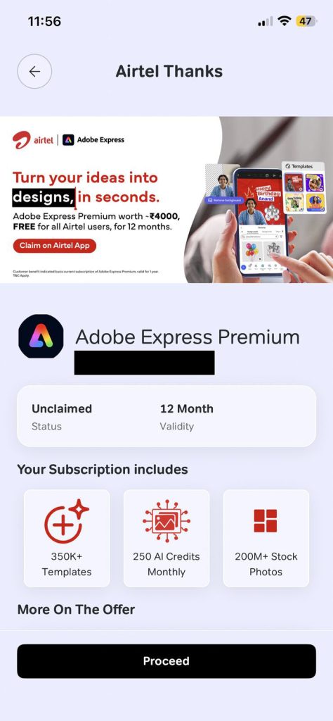 Airtel Adobe Express Premium