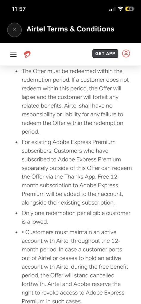 Airtel Adobe Express Premium