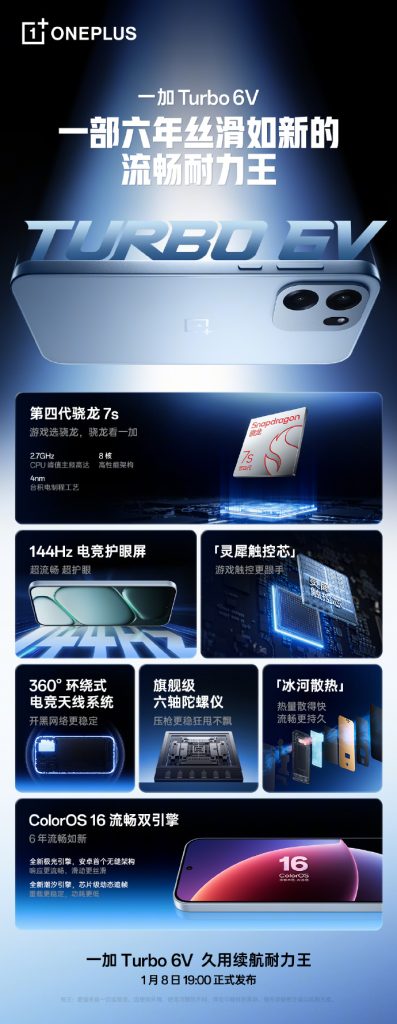 OnePlus Turbo 6V Specs