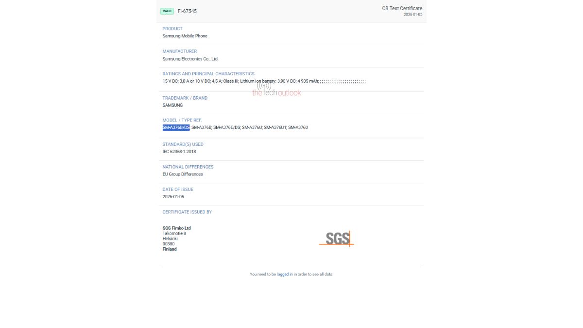 Samsung Galaxy A37 5G spotted on TUV