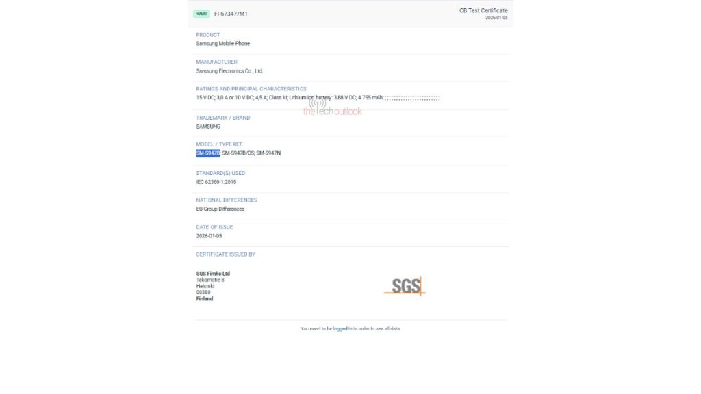 Samsung Galaxy S26+ spotted on TUV