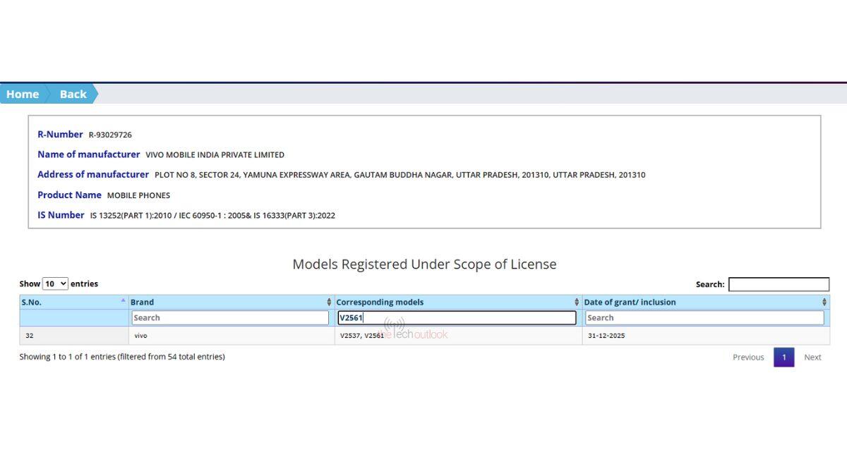 Vivo X200T and X300 FE spotted on BIS