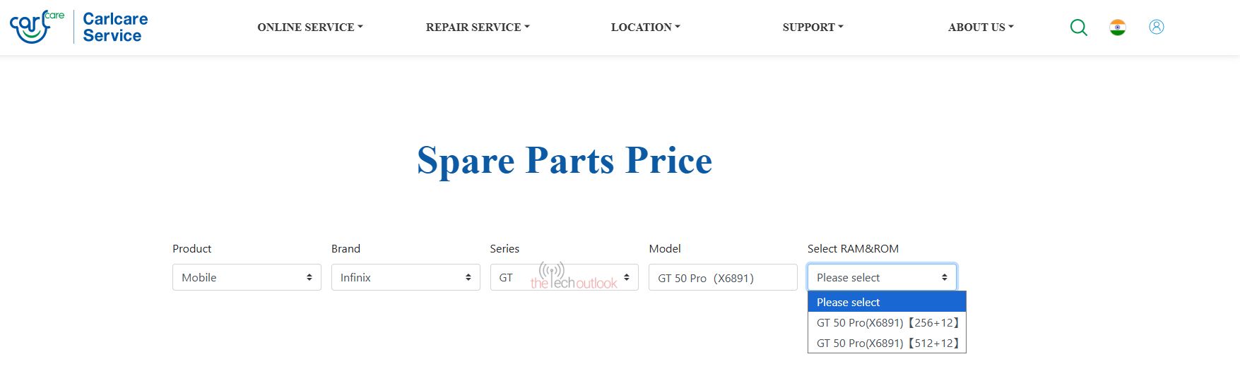 Infinix GT 50 Pro Carlcare