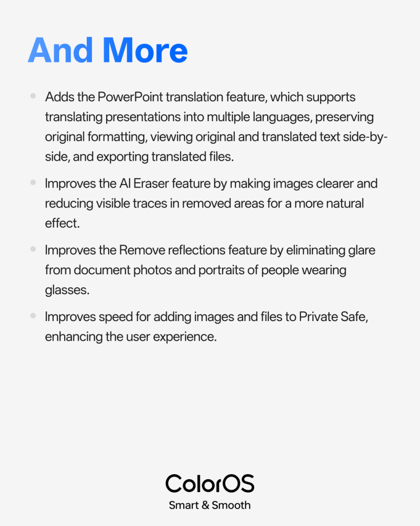 More Feature in ColorOS Feb 2026