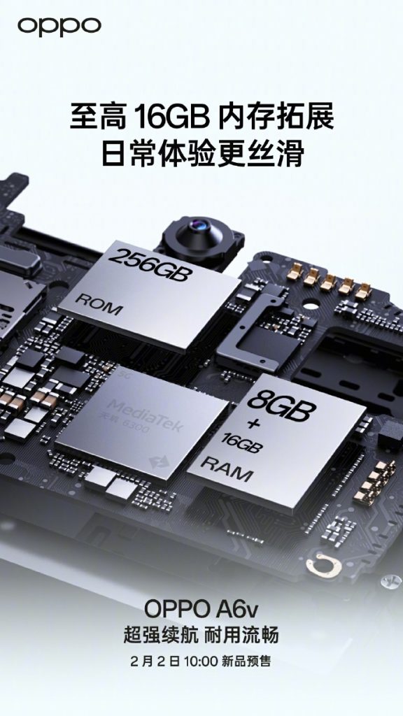 Oppo A6V Dimensity 6300 and Memory