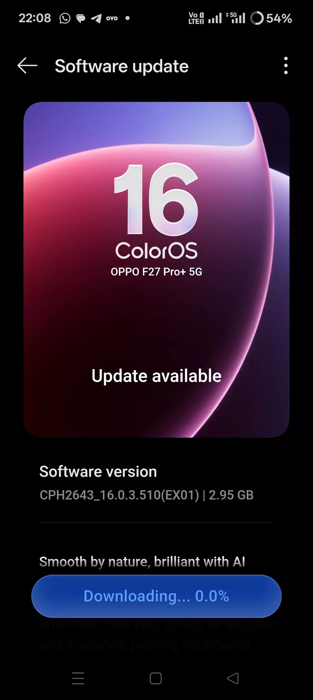 Oppo F27 Pro+ Stable ColorOS 16 Update