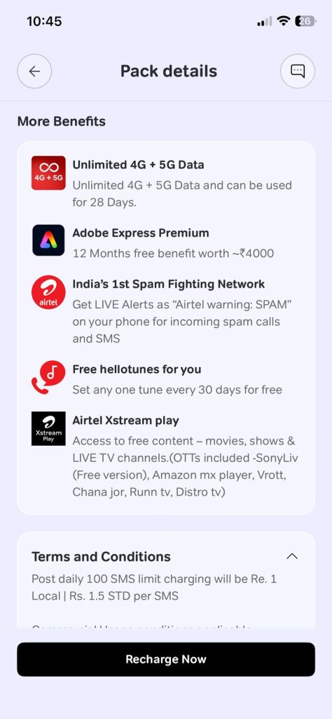 Plan ₹399 - Airtel