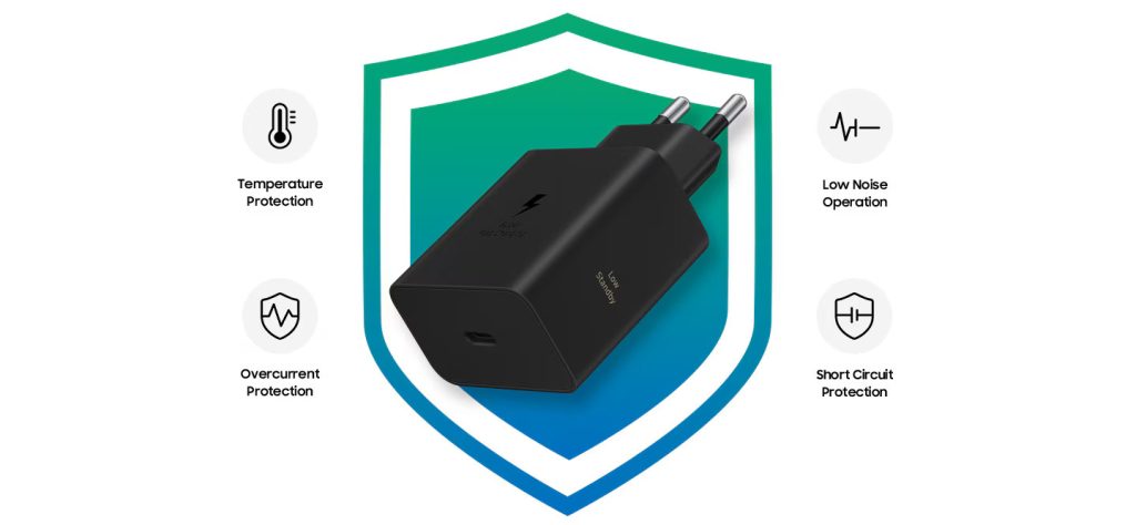 Samsung 60W Fast Wired Charger - Protection Feature