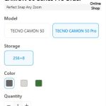 Tecno Camon 50 Pro Pre-order page