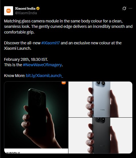 Xiaomi India X Post featuring Colour Options