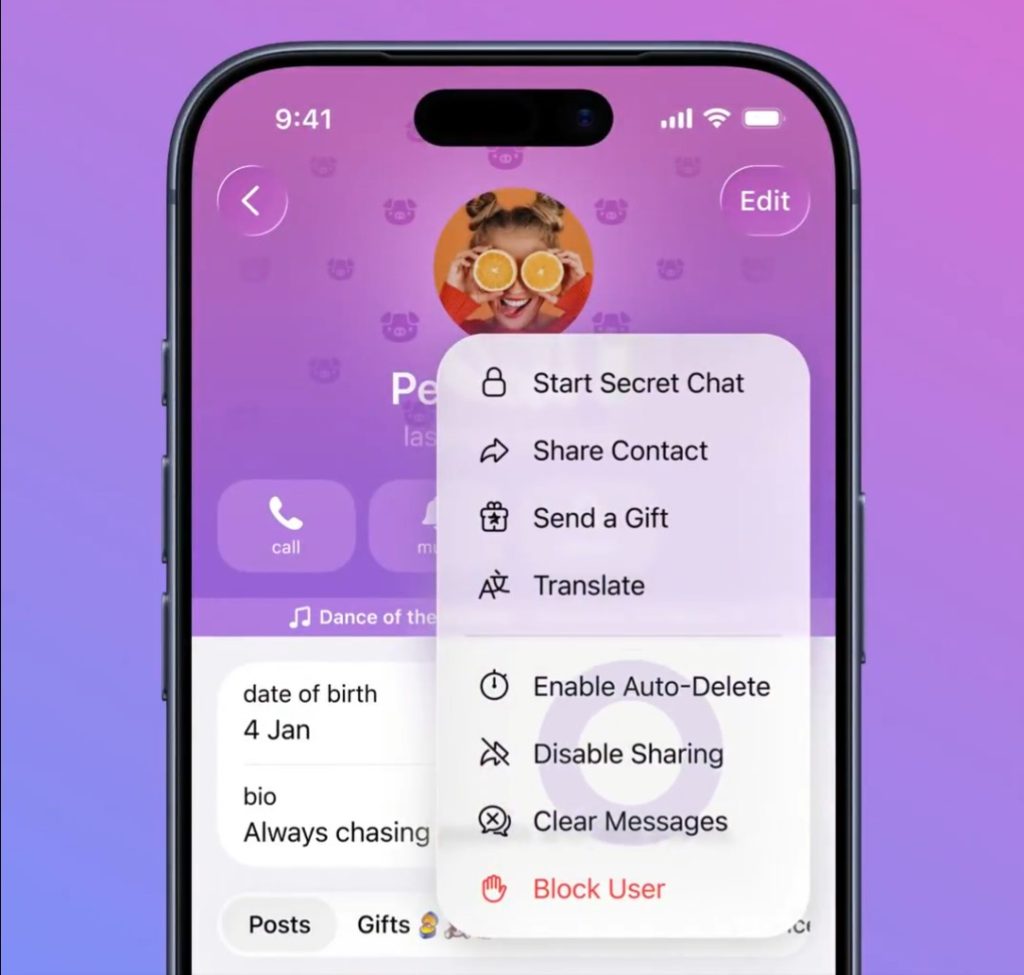 Disable Sharing feature in Telegram Premium - Step 3