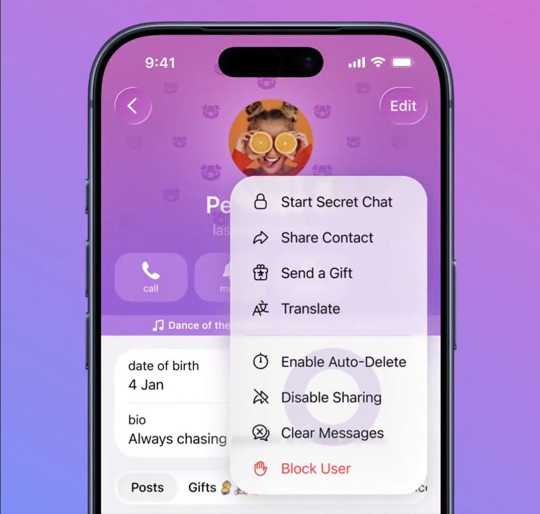 Disable Sharing feature in Telegram Premium - Step 3
