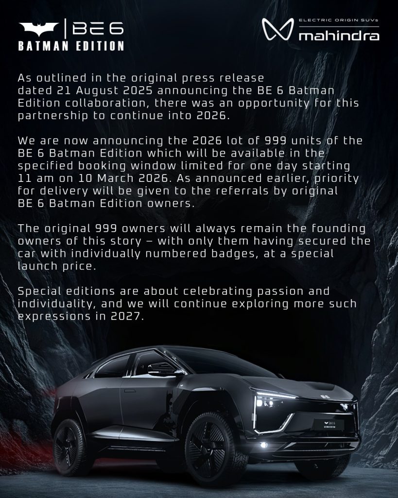 Mahindra BE 6 Batman Edition