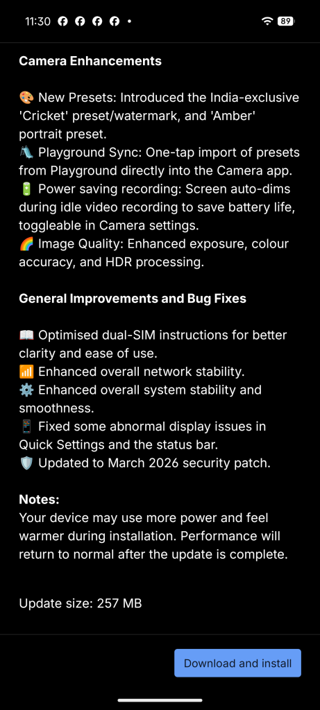Phone (4a) - March 2026 Update