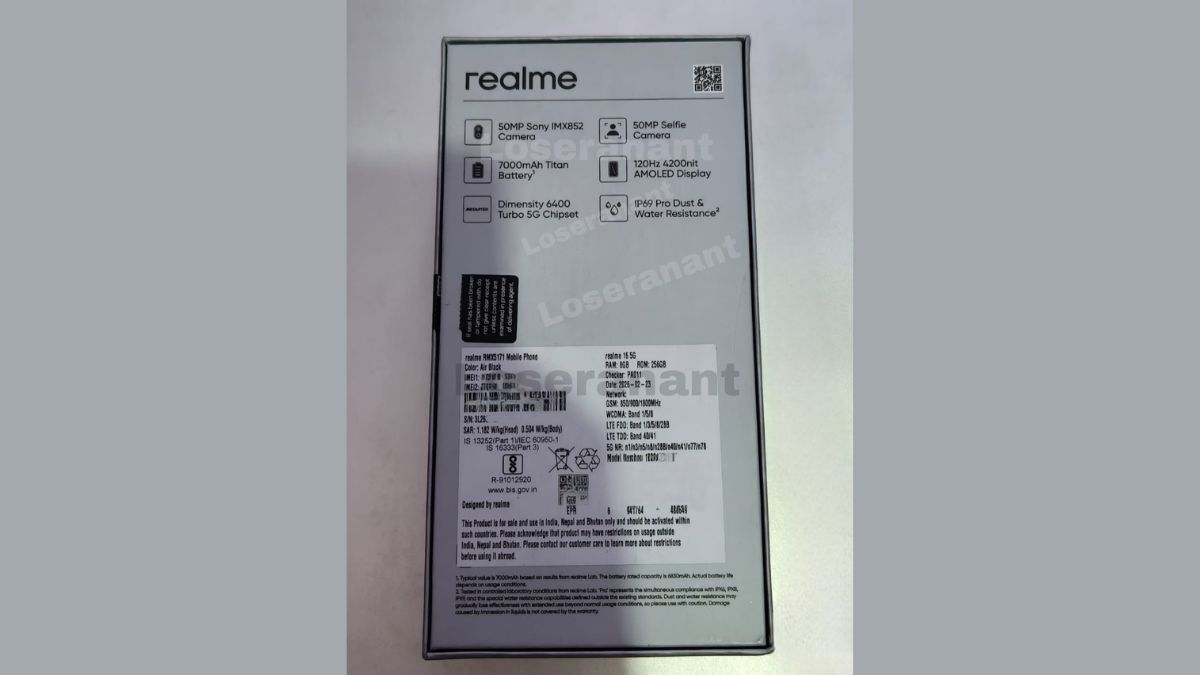 Realme 16 5G - India Retail Image Box
