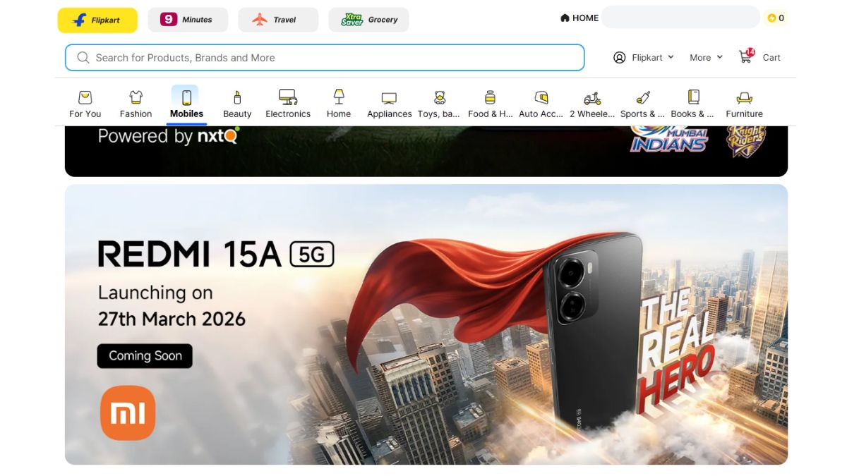 Redmi 15A - Flipkart Banner